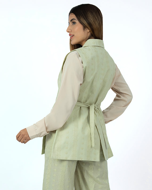 Chaleco de Cotton Espiga Zara Menta