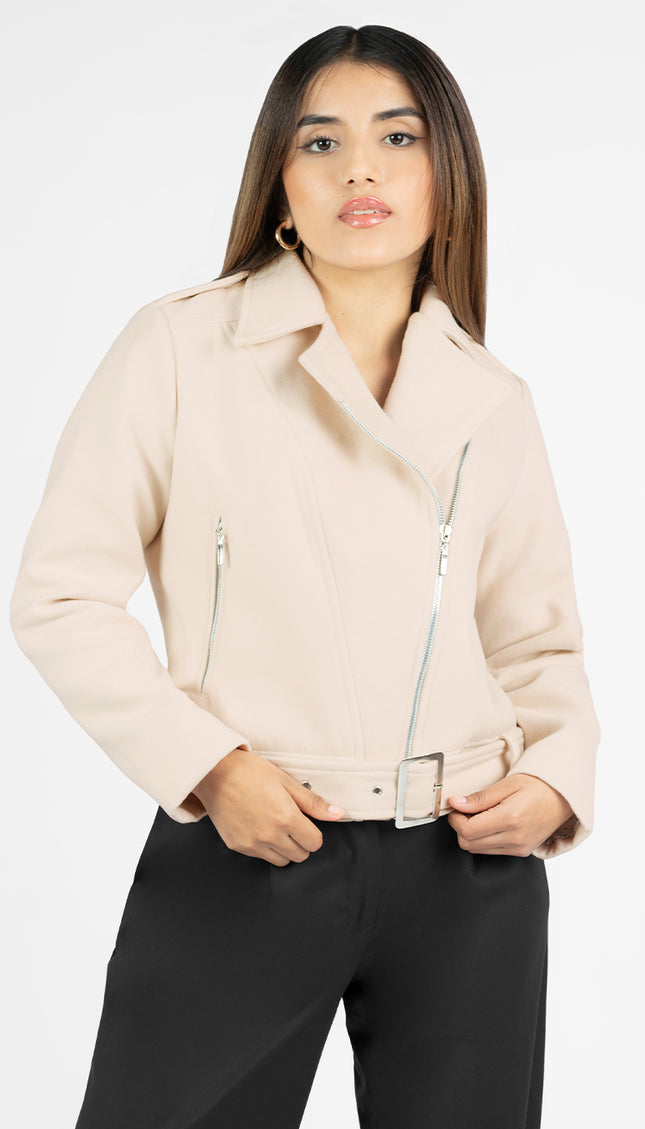 Chaqueta Sofia en Paño, Beige