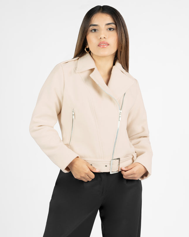 Chaqueta en Paño Sofia Beige