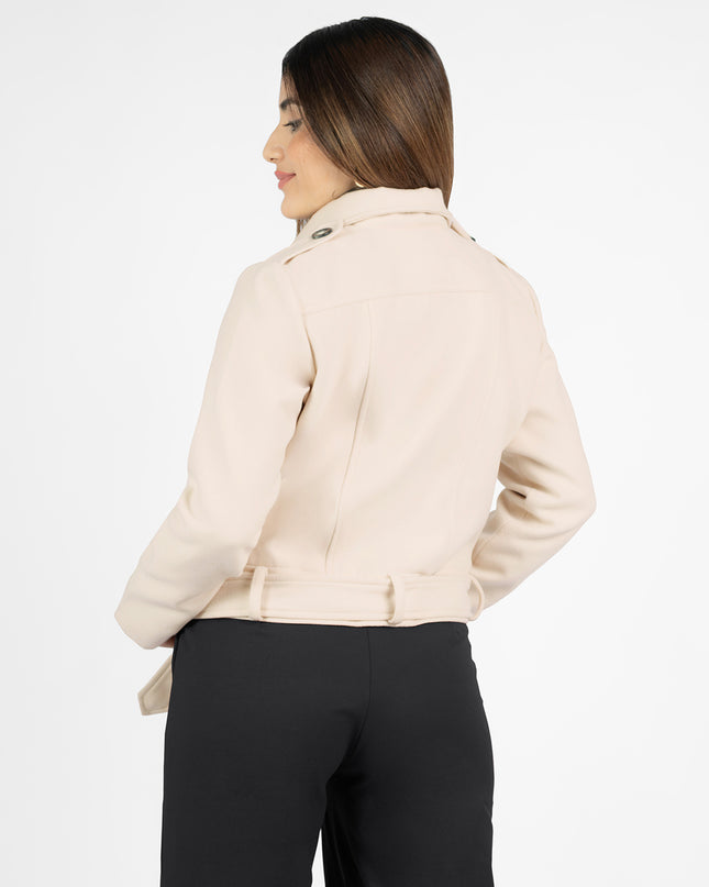 Chaqueta en Paño Sofia Beige