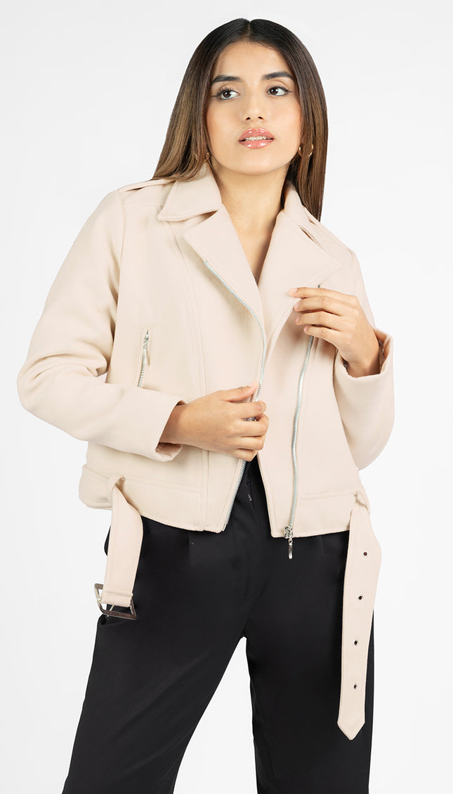 Chaqueta Sofia en Paño, Beige