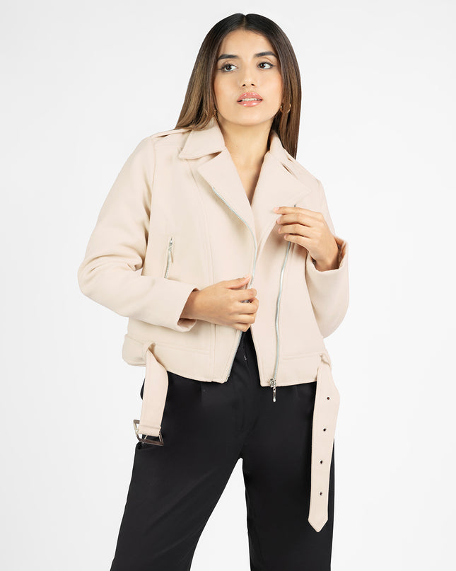 Chaqueta en Paño Sofia Beige