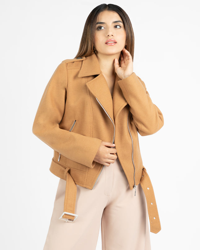 Chaqueta en Paño Sofia Camel