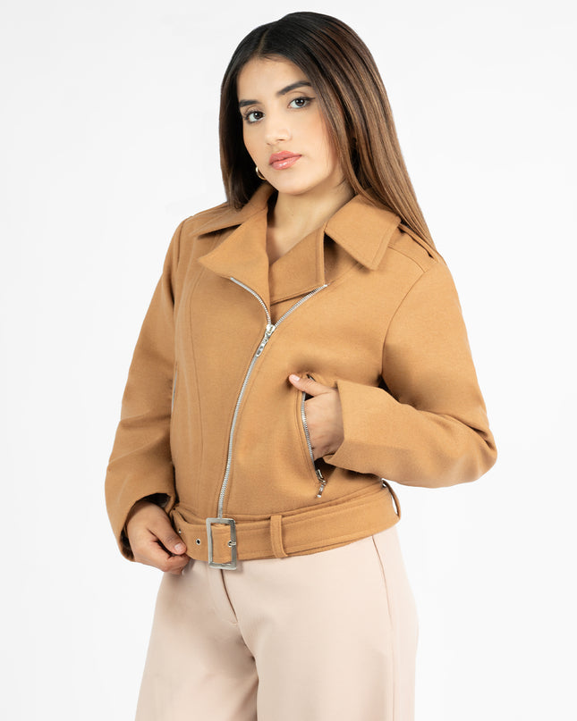 Chaqueta en Paño Sofia Camel