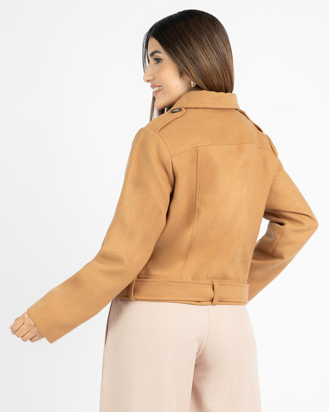 Chaqueta en Paño Sofia Camel