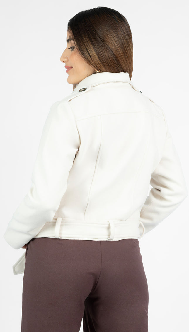 Chaqueta Sofia en Paño, Crema