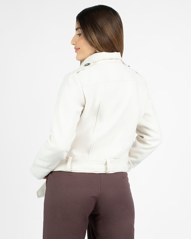 Chaqueta en Paño Sofia Crema