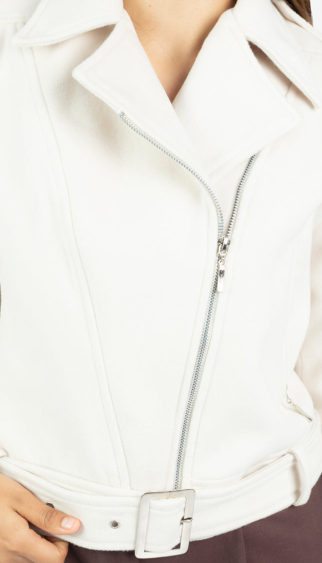 Chaqueta Sofia en Paño, Crema