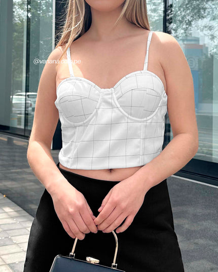 Corset a Cuadros con Copa Thai Perla