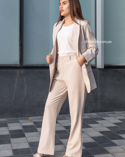 Pantalón Espiga Emilia Beige