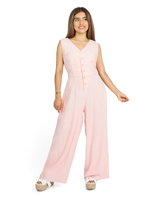 Enterizo de Lino Nuru Rosa