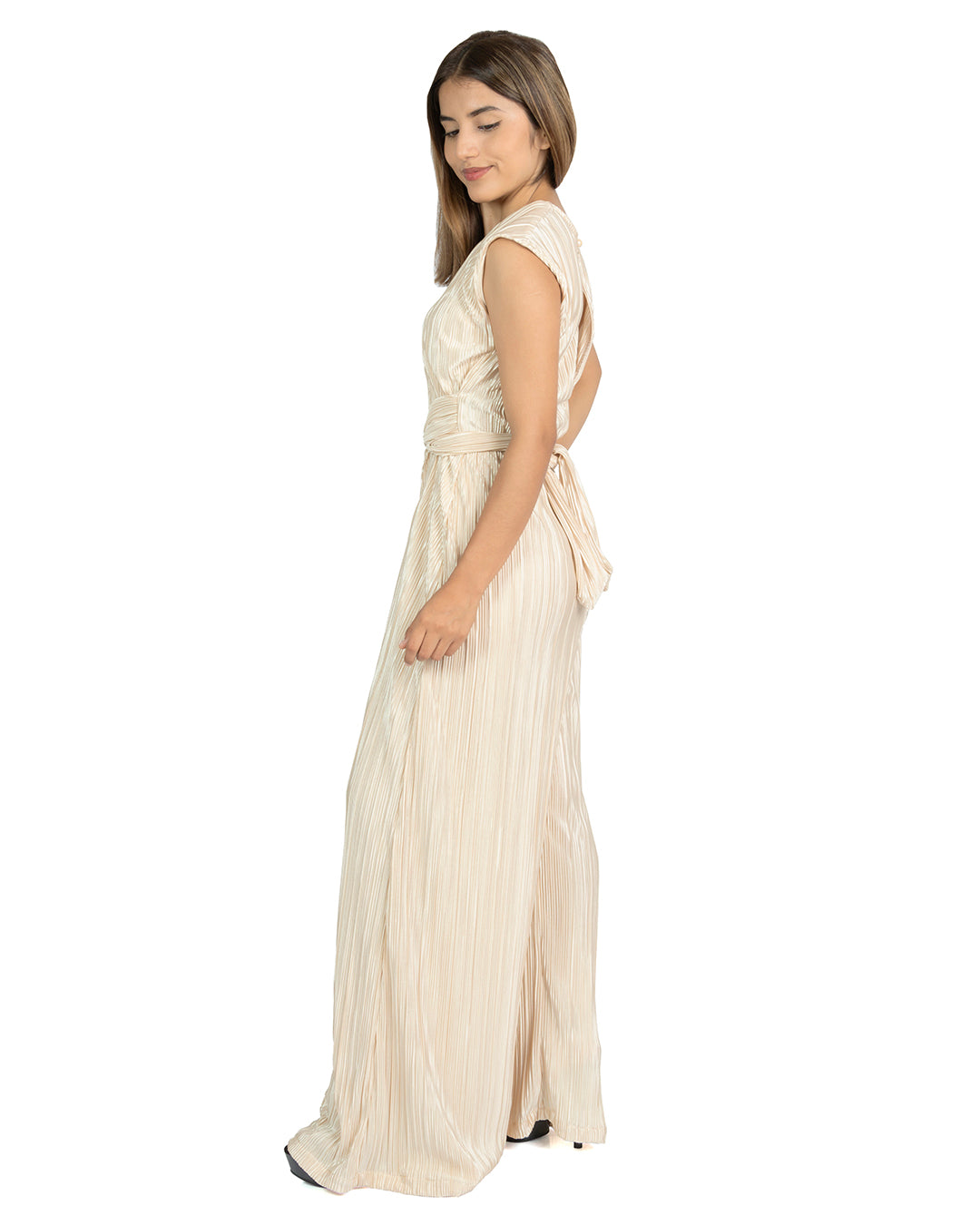 Enterizo Plisado Zoe Beige