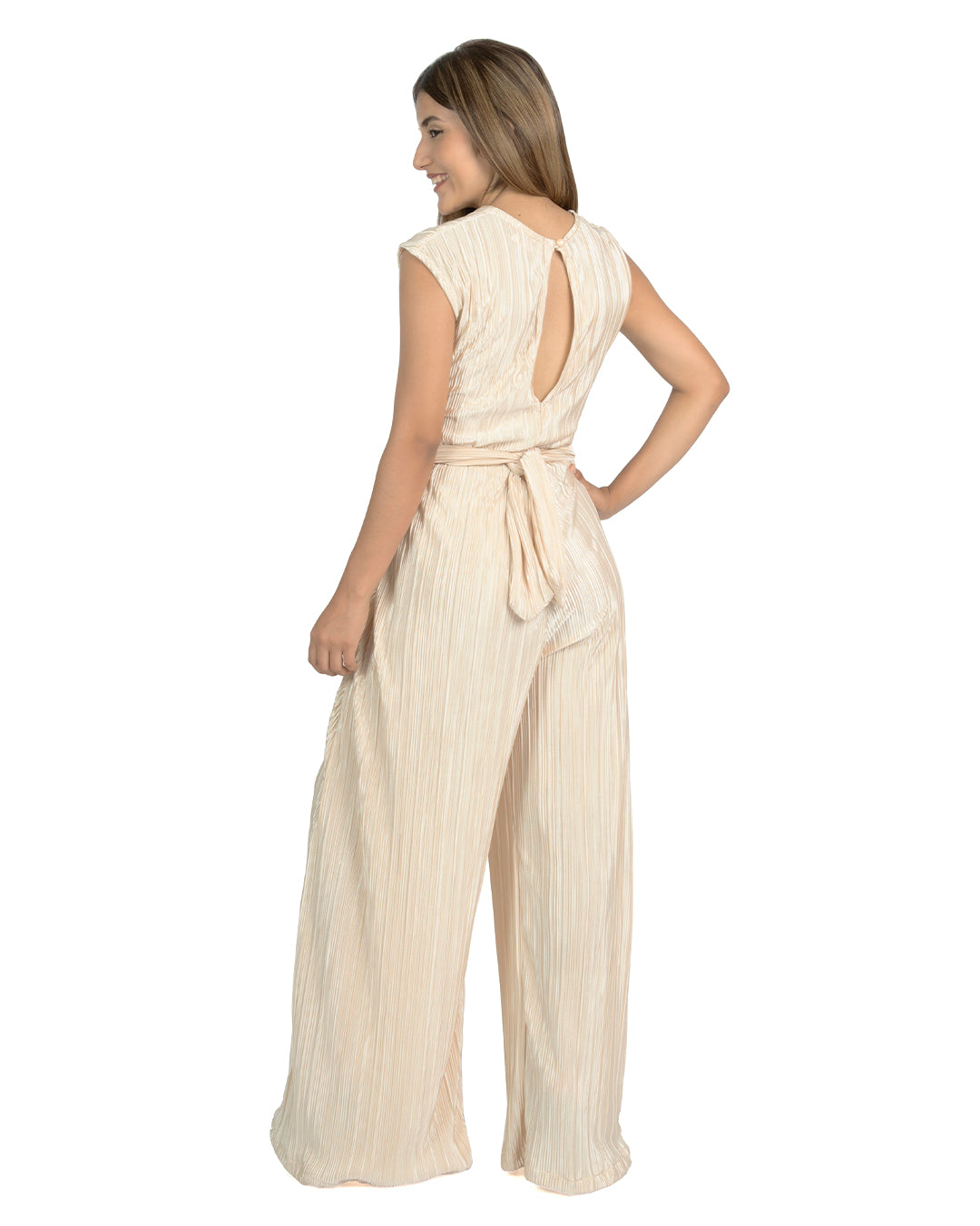 Enterizo Plisado Zoe Beige