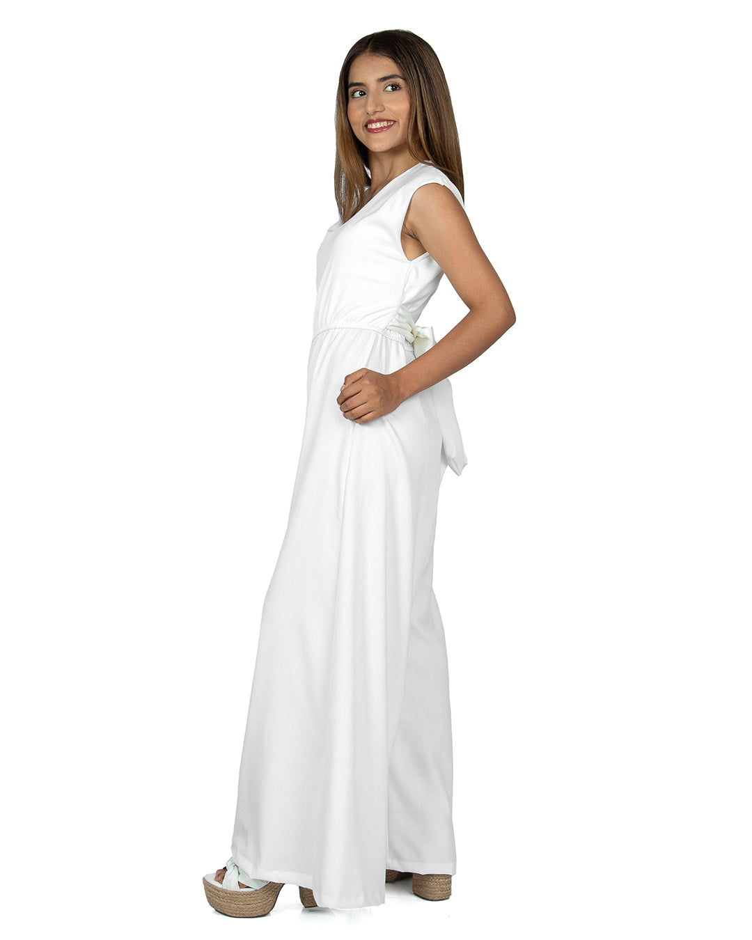 Enterizo en Lino Zoe Blanco