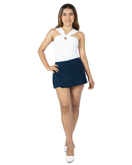 Falda Short en Klein Carlota Azul Marino