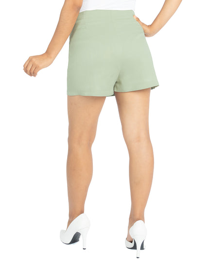 Falda Short de Lino Katia Verde