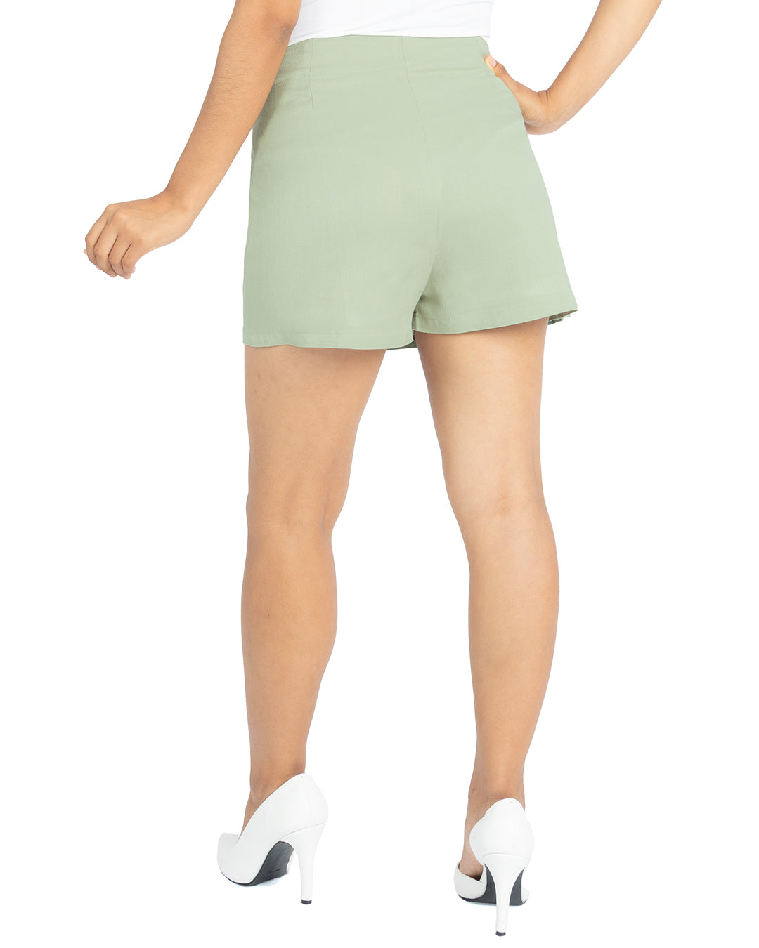 Falda Short de Lino Katia Verde