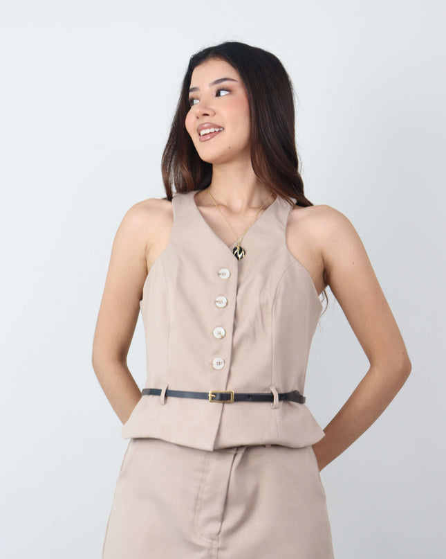 Chaleco Yosi en Lino Rayón