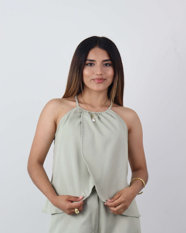 Top PETALO en Lino Rayón