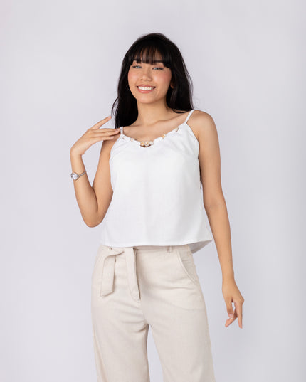 Blusa Bianca en tela Lino Semilla