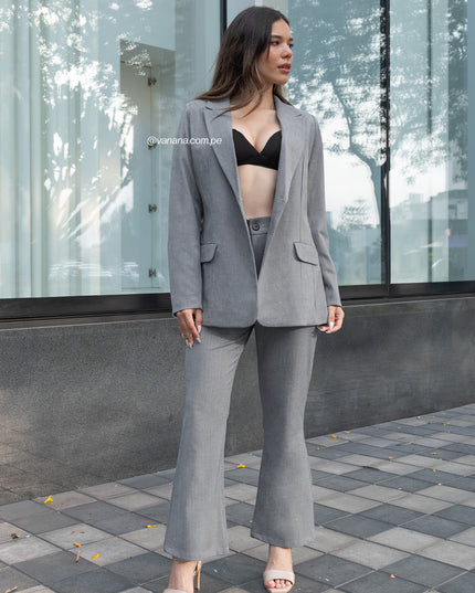 Blazer Corte Princesa Maria Gris