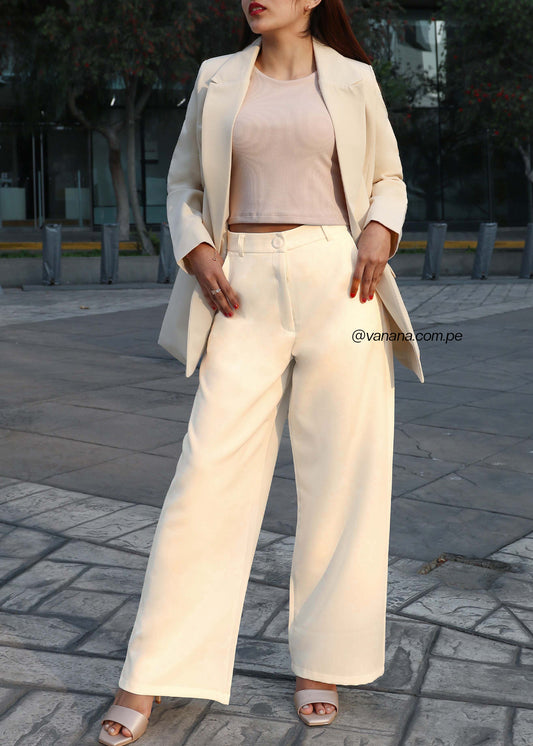 Pantalón Palazo en Catania Mia Marfil