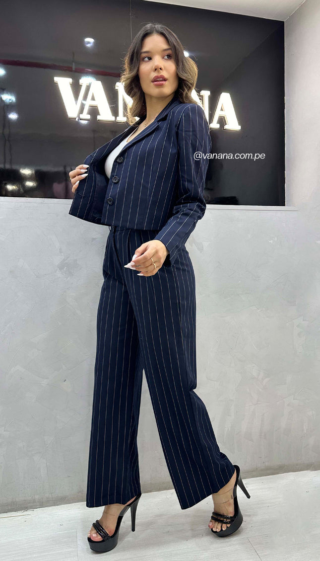 Pantalón Palazo a Rayas Milano Julia Azul