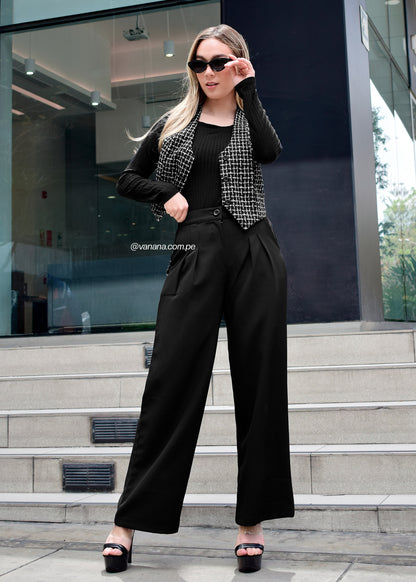 Pantalón Palazo en Catania Nayla Negro