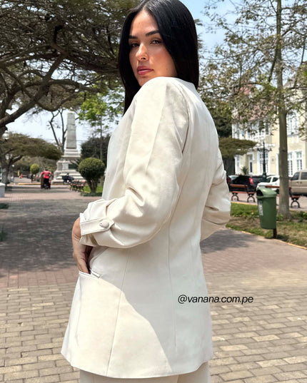 Blazer Mango Olivia Beige