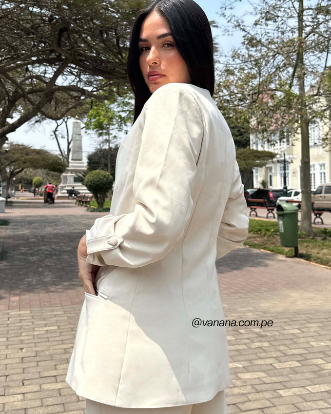 Blazer Mango Olivia Beige