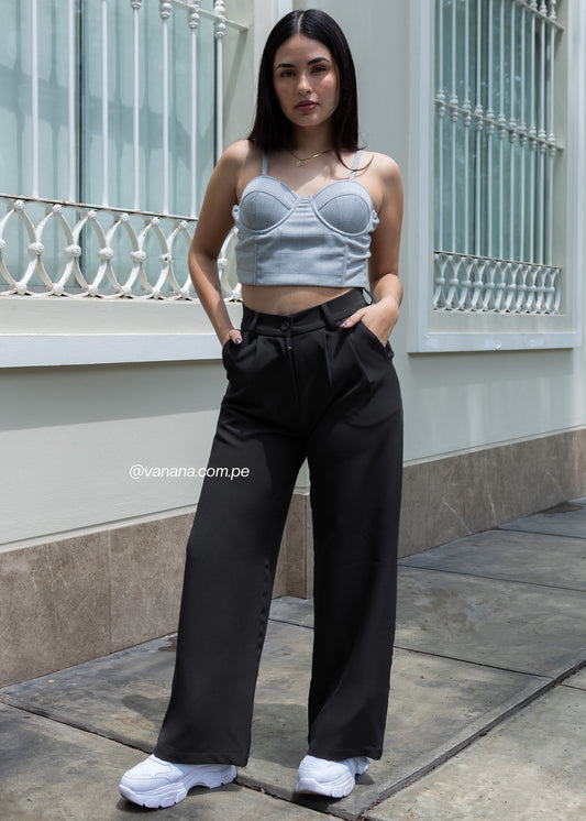 Pantalón Palazo en Catania Julia Negro