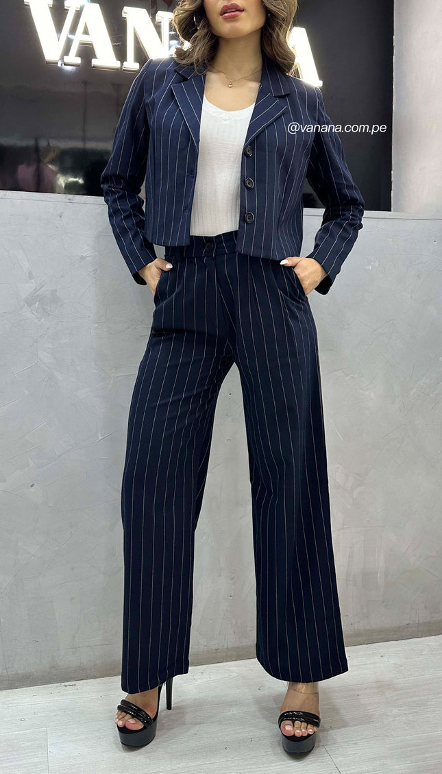 Pantalón Palazo a Rayas Milano Julia Azul