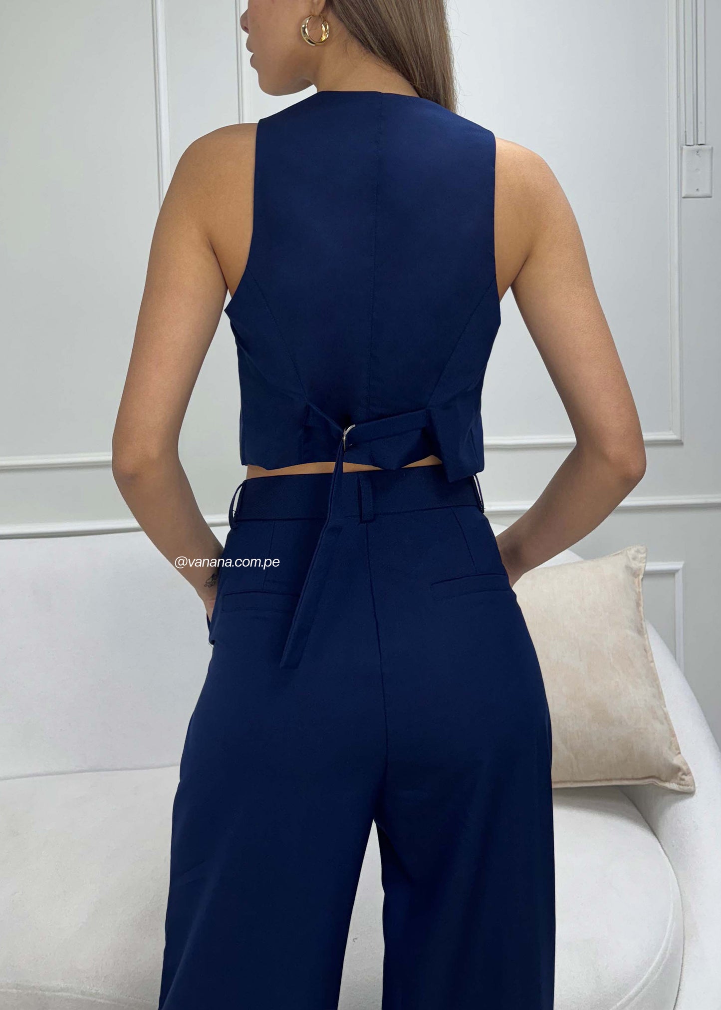 Pantalón Palazo Alessia Azul Marino