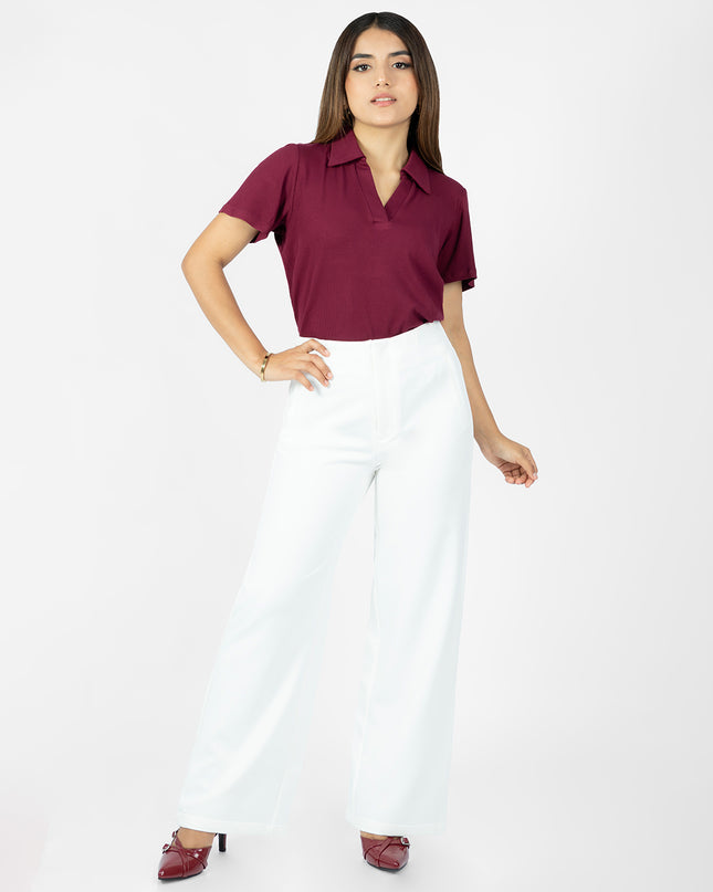 Pantalón en Catania Twil Afra Blanco