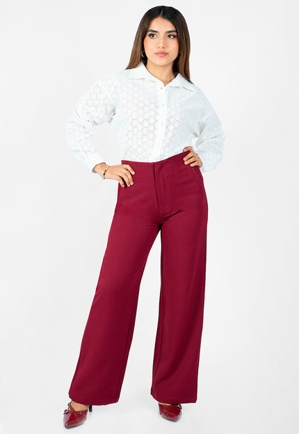 Pantalón en Catania Twil Afra Cherry