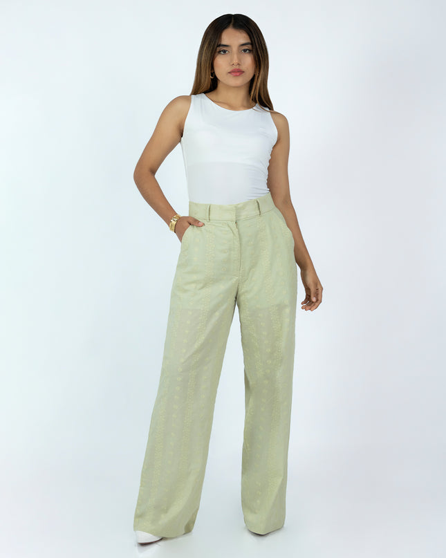 Pantalón en Cotton Espiga Alba Menta