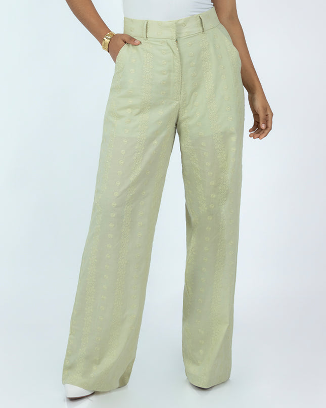 Pantalón en Cotton Espiga Alba Menta