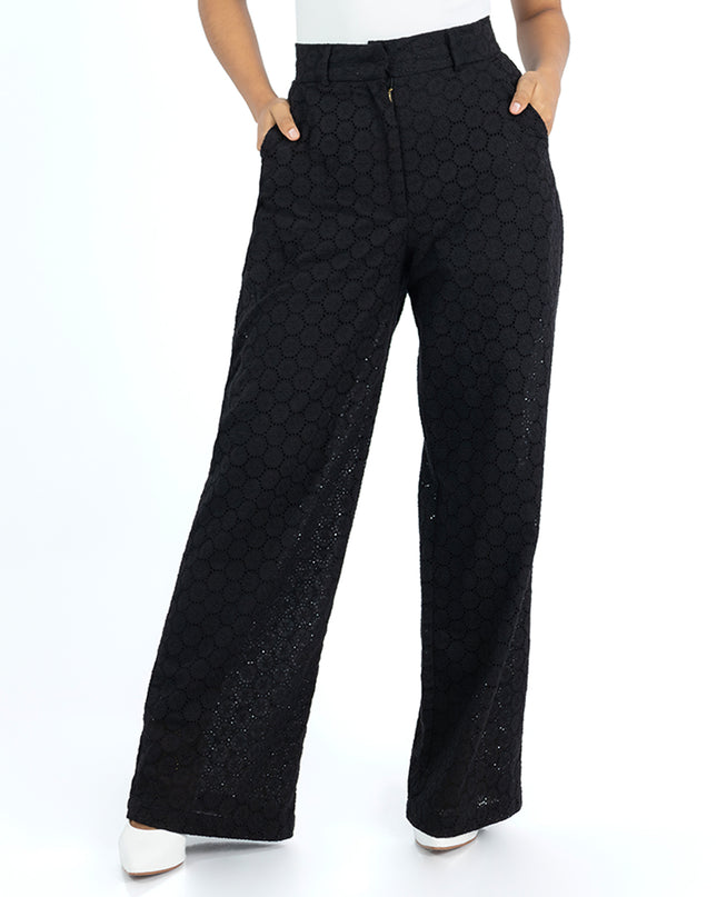 Pantalón en Cotton Ovalo Alba Negro