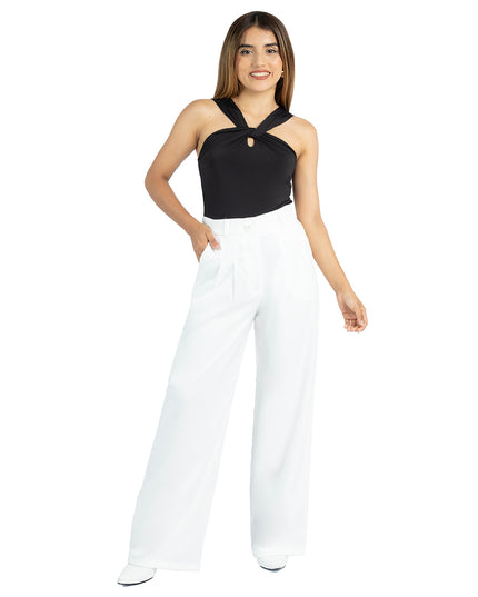 Pantalón en Lino Julia Blanco