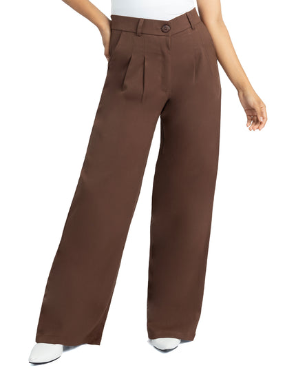 Pantalón en Lino Julia Marrón