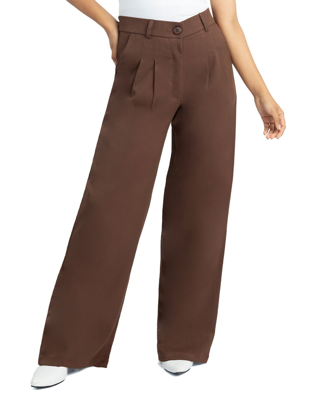 Pantalón en Lino Julia Marrón