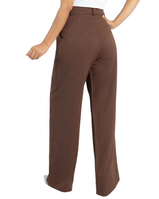 Pantalón en Lino Julia Marrón