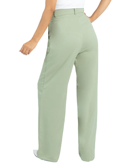 Pantalón en Lino Julia Verde