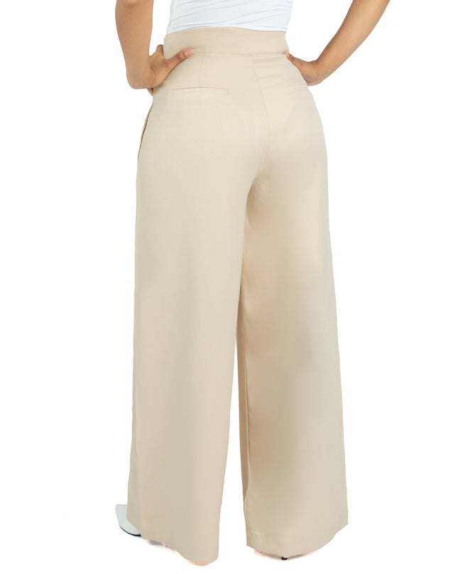 Pantalón en Lino Larisa Beige