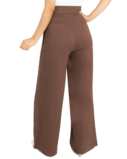 Pantalón en Lino Larisa Marrón