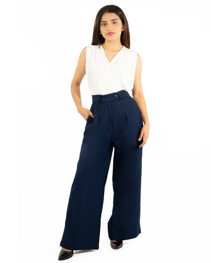 Pantalón en Milano Maria Azul Marino
