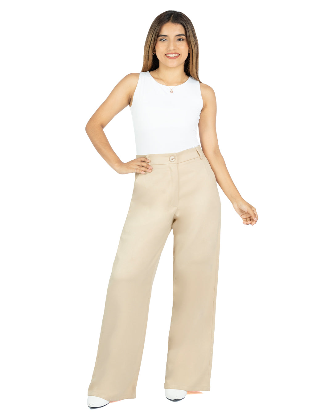 Pantalón en Lino Mia Beige