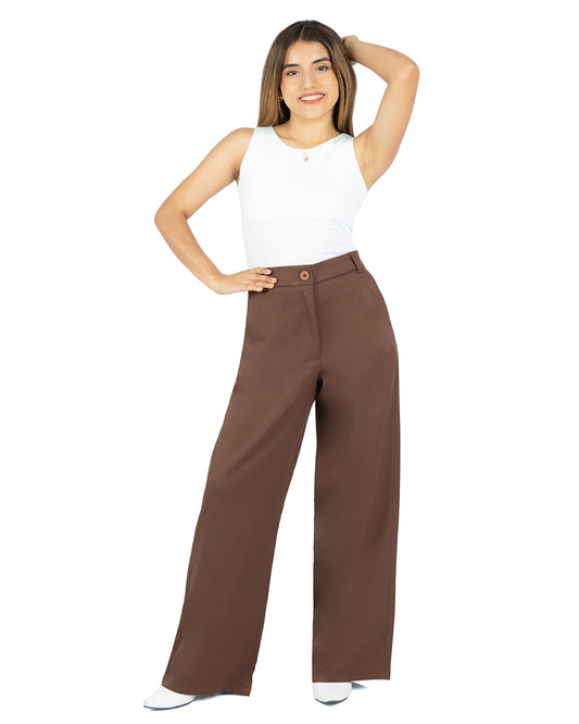 Pantalón en Lino Mia Marrón
