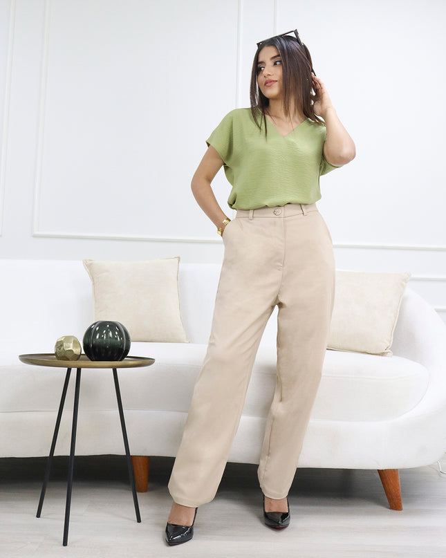 Pantalón en Sisley Renata Beige