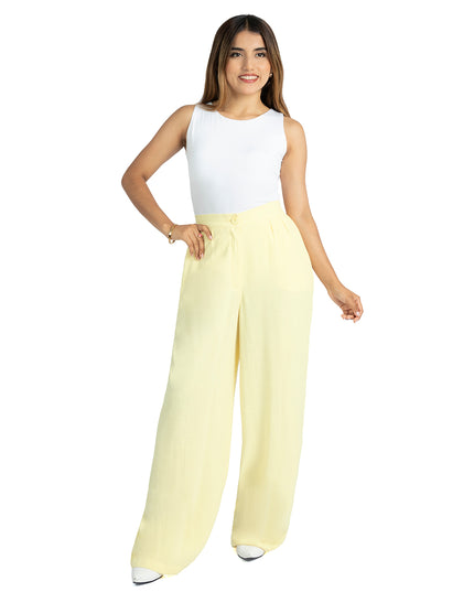 Pantalón en Lino Sabana Vera Amarillo